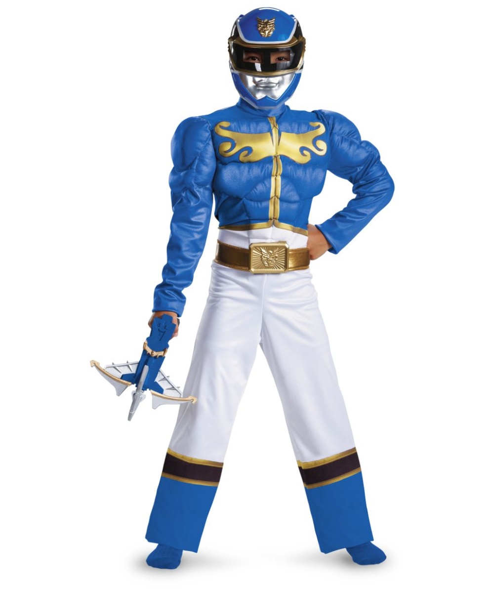 Blue Ranger Megaforce Muscle Kids Costume