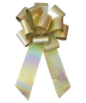 25 Inch Holographic Gold Bow