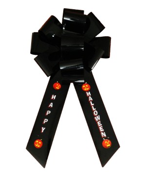 Happy Halloween 25 Inch Iridescent Bow