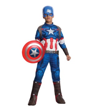 Marvel Captain America Boys Avenger Comics Halloween Costume Deluxe