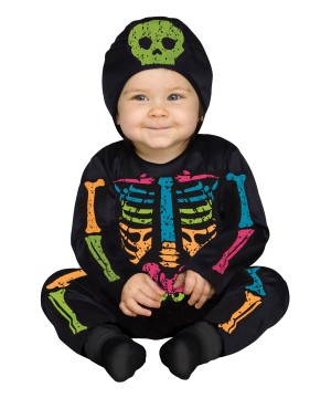 Baby Bones Skeleton Rainbow Color Costume