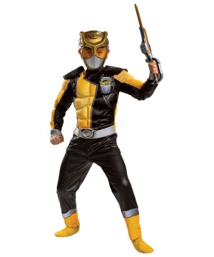 Boys Gold Ranger Muscle Costume Beast Morphers