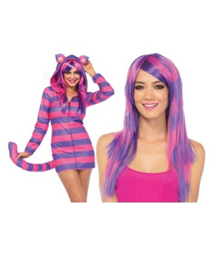 Alice In Wonderland Cozy Cheshire Cat Lady Costume Kit