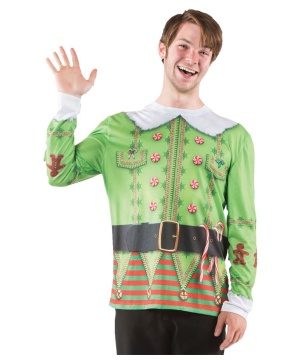 Ugly Christmas Elf Sweater Costume Shirt