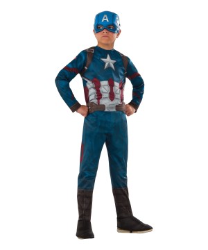 Civil War Movie Captain America Boys Costume