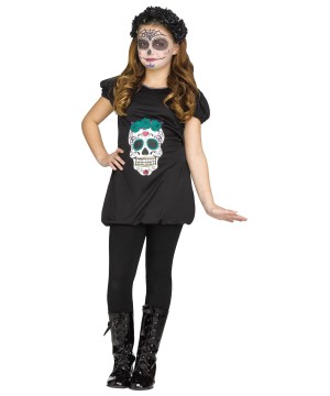 Day Of The Dead Girls Romper Costume