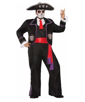 Day Of The Dead Mariachi Men Plus Size Costume