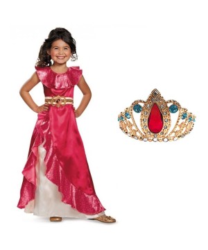 Disney Princess Elena Of Avalor Dress And Tiara Costume Set