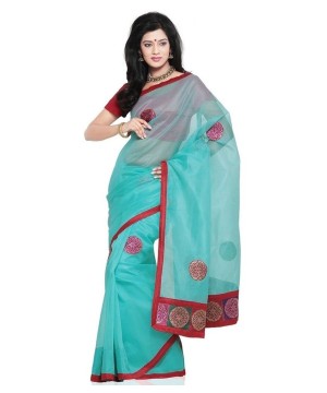 Ethnic Rajasthani Indian Saree With Resham Design