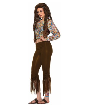 1960s Hippie Fringed Style Women Pants