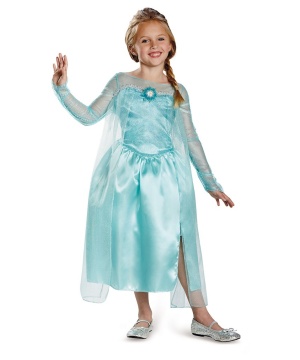 Elsa Snow Queen Gown Girls Classic Disney's Frozen Costume