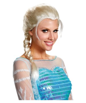 Frozen Elsa Womens Disney Costume Wig Blonde Braid Synthetic Hair