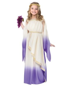 Goddess Cream/purple Ombre Kids Costume