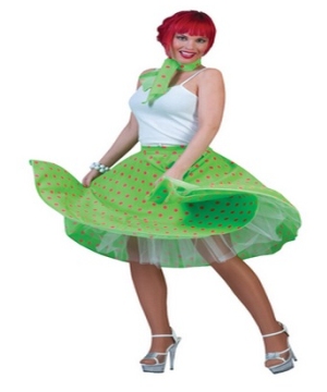 Green Sock Hop Adult Costume