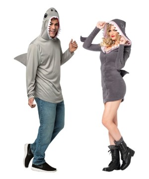 Grey Shark Couple Duo Costume Kit
