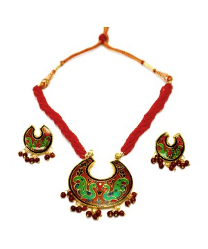 Half Moon With Peacocks Indian Jewelry Set Christmas Gift For Women