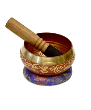 Handmade Tibetan Meditation Singing Bowl 5 Inches With Cushion