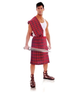 Highland Braveheart Themed Warrior Men's Costume