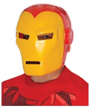 Iron Man Deluxe Mens Mask Movie Marvel Comics Superhero Muscles