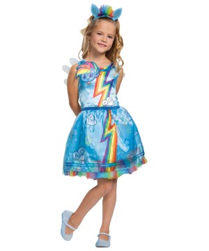 Little Pony Rainbow Dash Girls Costume