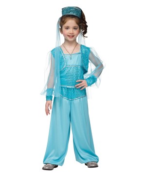 Little Girls Disney Jasmine Inspired Genie Halloween Costume