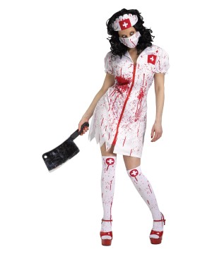 Bloody Nurse Womens Halloween Costume