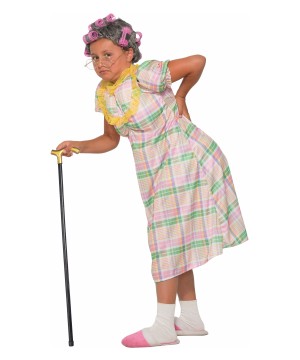 Girls Old Lady Costume