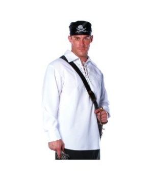 Pirate Shirt Adult Plus Size Costume White