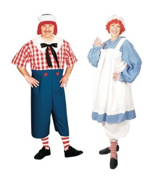 Raggedy Andy And Raggedy Ann Plus Size Couples Costumes