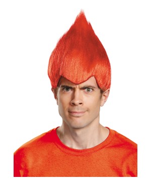 Red Wacky Troll Men Movie Wig