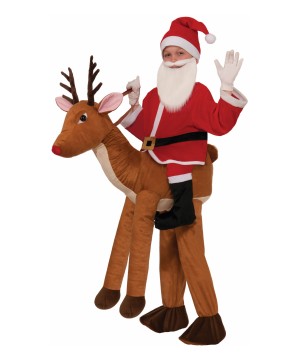 Santa Rides A Reindeer Big Boy Christmas Costume