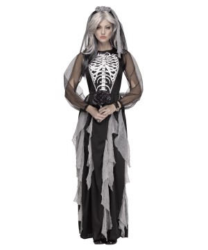 Bride Of The Night Skeleton Woman Costume