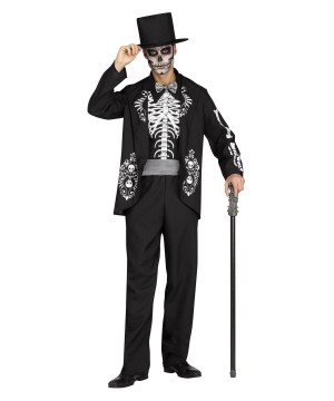 Skeleton King Men Costume