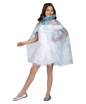 Sparkling Snowflake Queen Costume Princess Cape