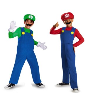Super Mario And Lugi Boys Video Game Costumes