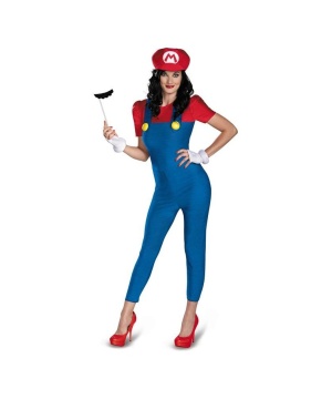 Super Mario Bros Mario Girl Womens Costume Plus Size