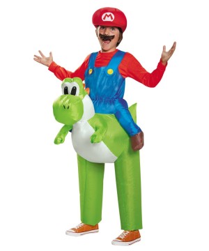Super Mario Bros Mario Riding Yoshi Video Game Big Boys Costume