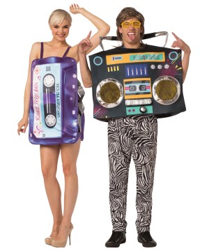 Tape Dress Boom Box Couple Costume