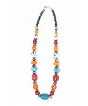Rainbow Colored Beaded Tibetan Necklace