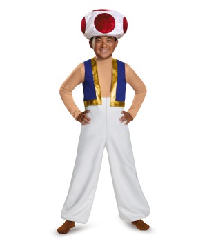 Toad Boys Super Mario Costume Nintendo Video Game Mushroom Deluxe