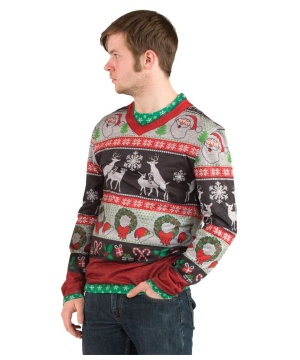 Ugly Christmas Frisky Deer Mens Costume Shirt