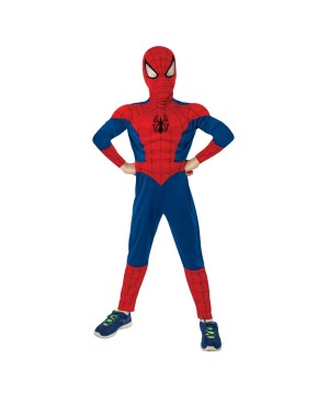 Ultimate Spiderman Movie Muscle Chest Boys Halloween Costume