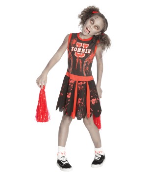 Zombie Cheerleader Girls Costume