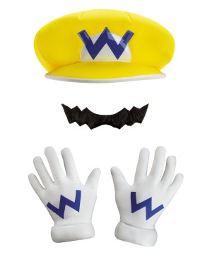 Super Mario Brothers Wario Men Costume Set