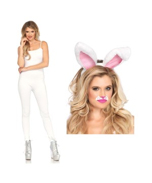 White Bunny Woman Costume