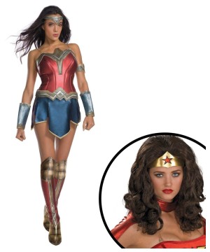 Wonder Woman Movie Costume And Wig Set