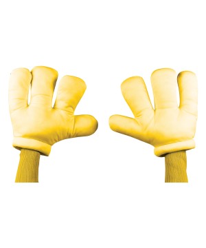 Yellow Cartoon Costume Men Hands