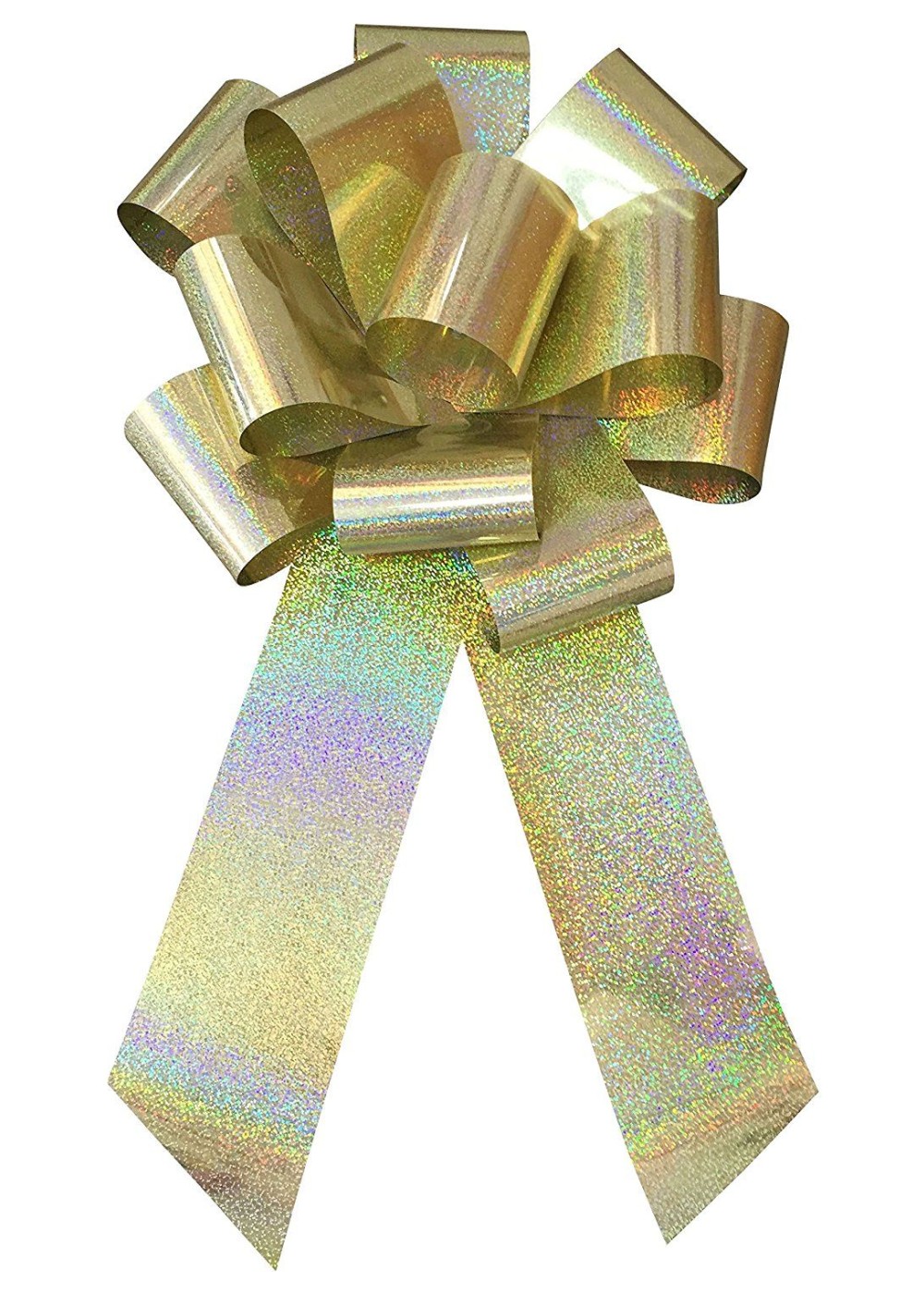 25 Inch Holographic Gold Bow