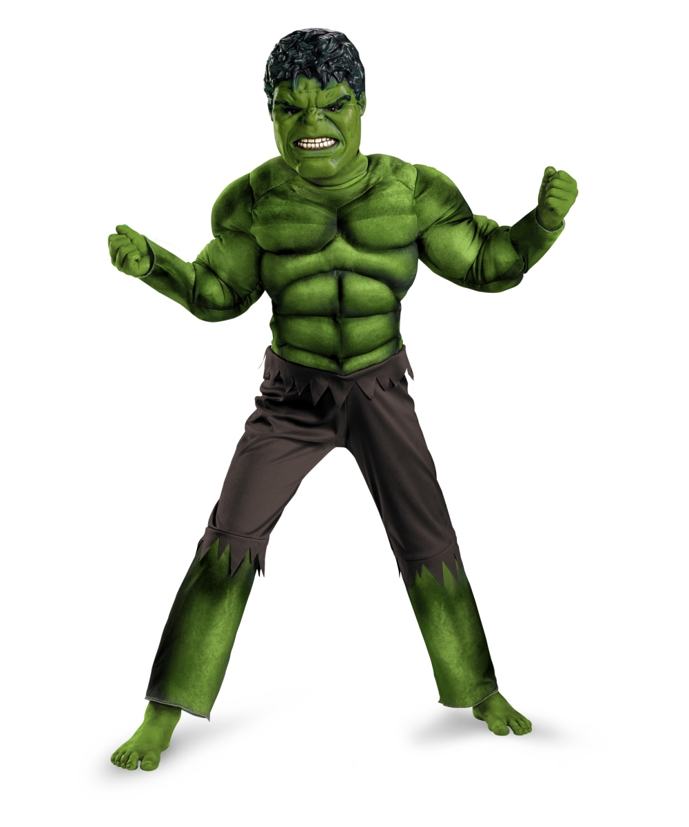 Avengers Hulk Muscle Kids Costume