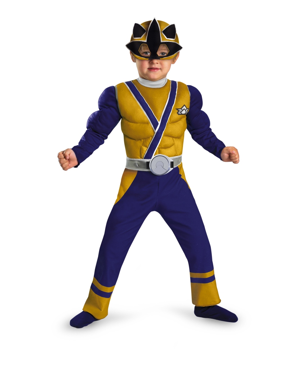 Power Ranger Samurai Gold Ranger Muscle Kids Costume